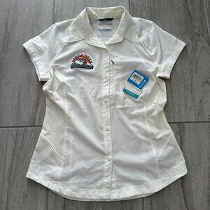 Columbia Women’s Omni-Shade Fishing Shirt M NWT White Short Sleeve
